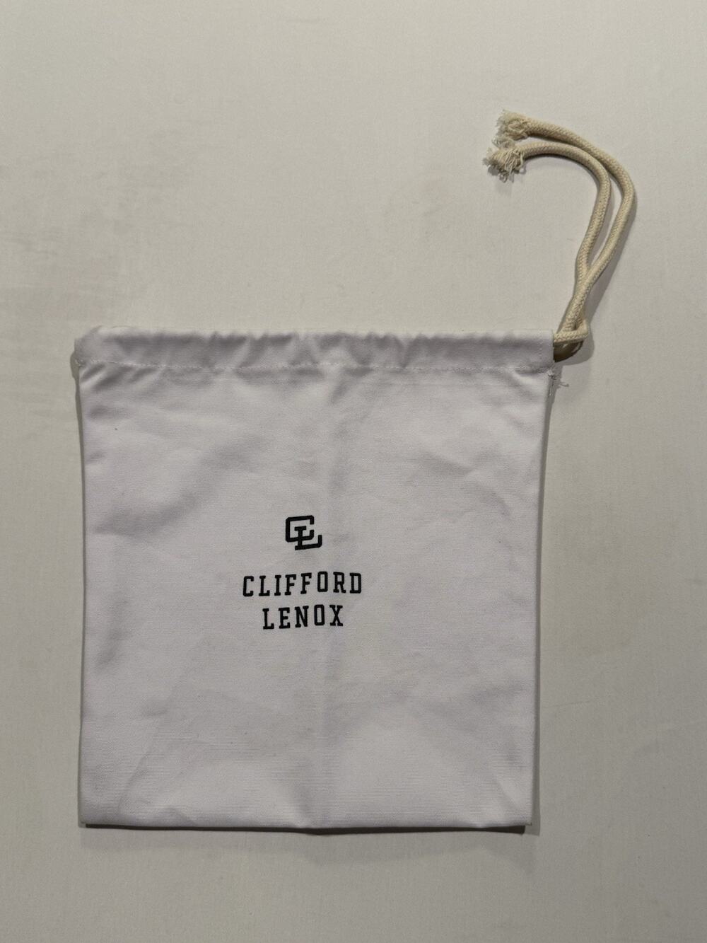 Clifford Lenox White Drawstring Bag Gym